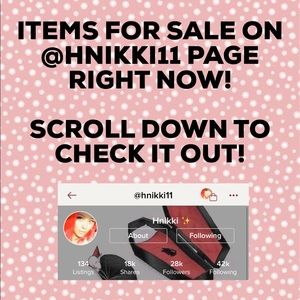 ITEMS FOR SALE ON @Hnikki11 page!